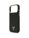 Etui Guess Glitter Triangle Logo MagSafe do Apple iPhone 17 Pro Max czarny