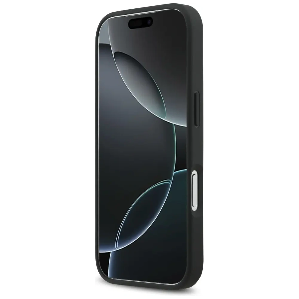 Etui Mercedes Plain Smooth Leather MagSafe do Apple iPhone 17 Pro czarny