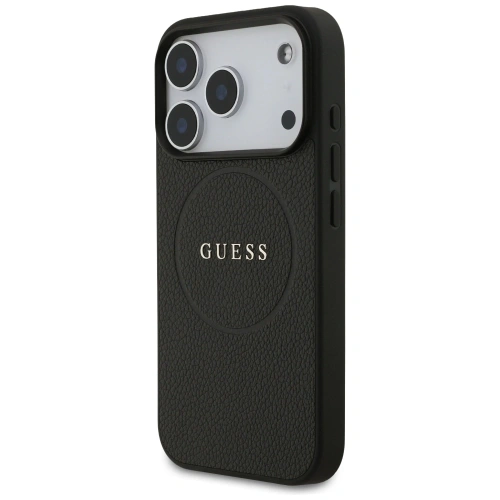 Etui Guess Grained Ring MagSafe do Apple iPhone 17 Pro czarny