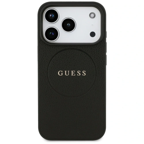 Etui Guess Grained Ring MagSafe do Apple iPhone 17 Pro czarny