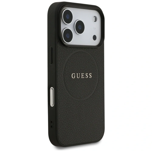 Etui Guess Grained Ring MagSafe do Apple iPhone 17 Pro czarny