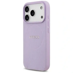 Etui Guess Grained Ring MagSafe do Apple iPhone 17 Pro fioletowy