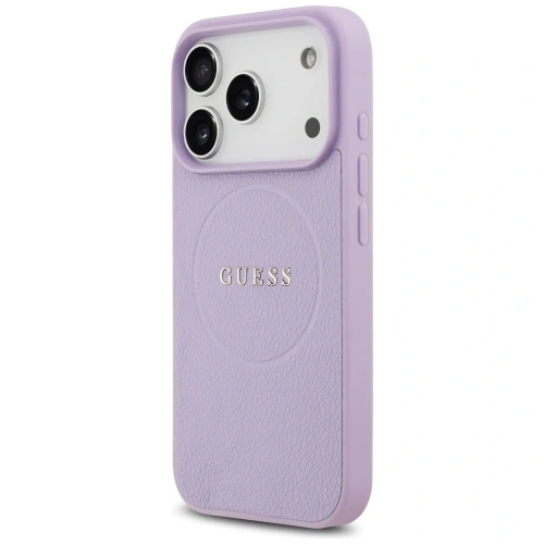 Etui Guess Grained Ring MagSafe do Apple iPhone 17 Pro fioletowy