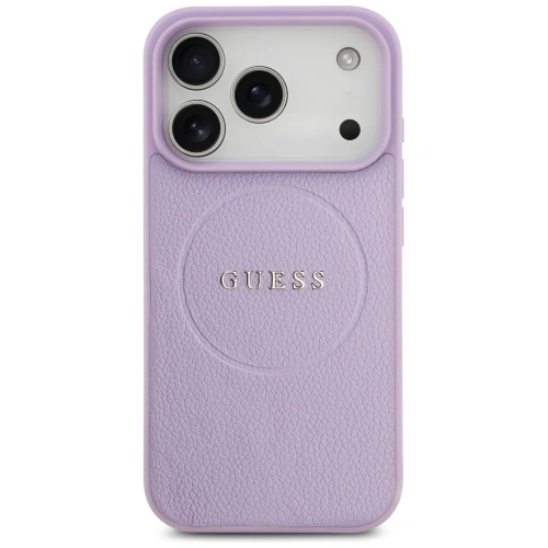 Etui Guess Grained Ring MagSafe do Apple iPhone 17 Pro fioletowy
