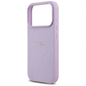 Etui Guess Grained Ring MagSafe do Apple iPhone 17 Pro fioletowy