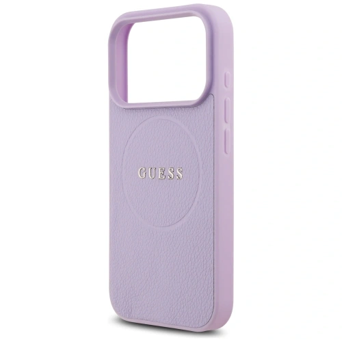 Etui Guess Grained Ring MagSafe do Apple iPhone 17 Pro fioletowy