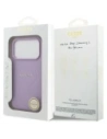 Etui Guess Grained Ring MagSafe do Apple iPhone 17 Pro fioletowy