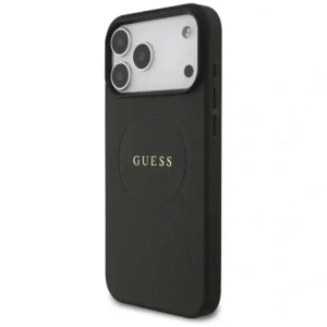 Etui Guess Grained Ring MagSafe do Apple iPhone 17 Pro Max czarny