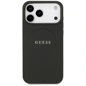 Etui Guess Grained Ring MagSafe do Apple iPhone 17 Pro Max czarny