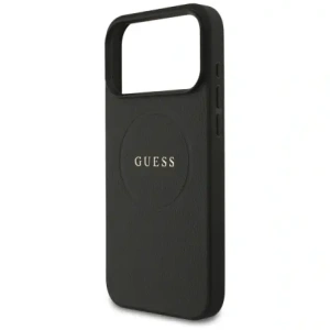 Etui Guess Grained Ring MagSafe do Apple iPhone 17 Pro Max czarny