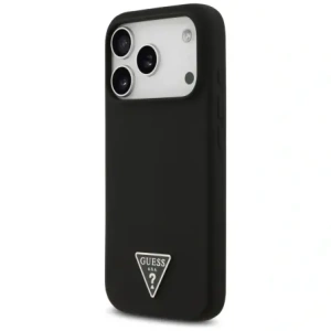 Etui Guess Silicone Triangle Logo MagSafe do Apple iPhone 17 Pro czarny