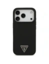 Etui Guess Silicone Triangle Logo MagSafe do Apple iPhone 17 Pro czarny
