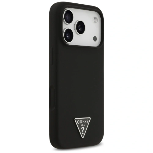 Etui Guess Silicone Triangle Logo MagSafe do Apple iPhone 17 Pro czarny