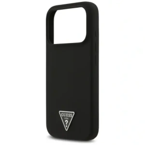 Etui Guess Silicone Triangle Logo MagSafe do Apple iPhone 17 Pro czarny