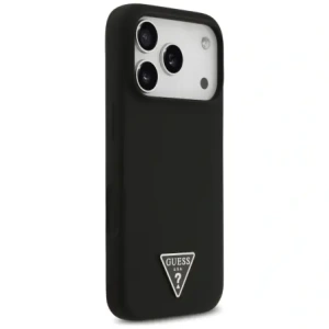 Etui Guess Silicone Triangle Logo MagSafe do Apple iPhone 17 Pro Max czarny