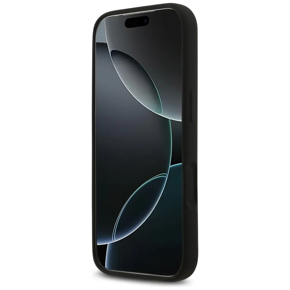 Etui Guess Silicone Triangle Logo MagSafe do Apple iPhone 17 Pro Max czarny