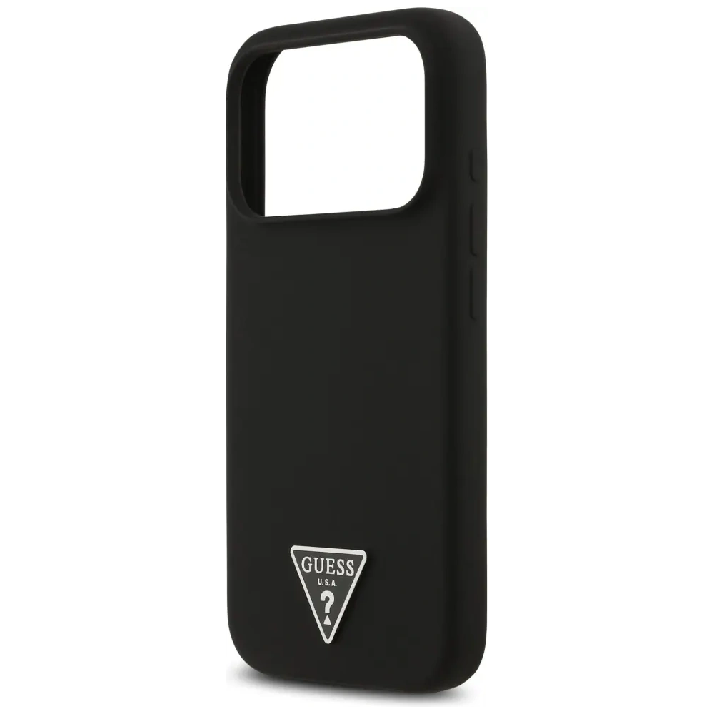 Etui Guess Silicone Triangle Logo MagSafe do Apple iPhone 17 Pro Max czarny