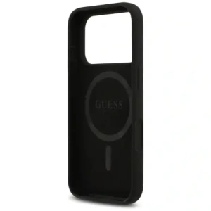 Etui Guess Silicone Triangle Logo MagSafe do Apple iPhone 17 Pro Max czarny