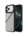 Etui BMW M Tricolor Metal Logo MagSafe do Apple iPhone 17 Pro Max szary