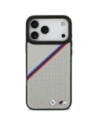 Etui BMW M Tricolor Metal Logo MagSafe do Apple iPhone 17 Pro Max szary