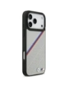 Etui BMW M Tricolor Metal Logo MagSafe do Apple iPhone 17 Pro Max szary