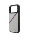Etui BMW M Tricolor Metal Logo MagSafe do Apple iPhone 17 Pro Max szary
