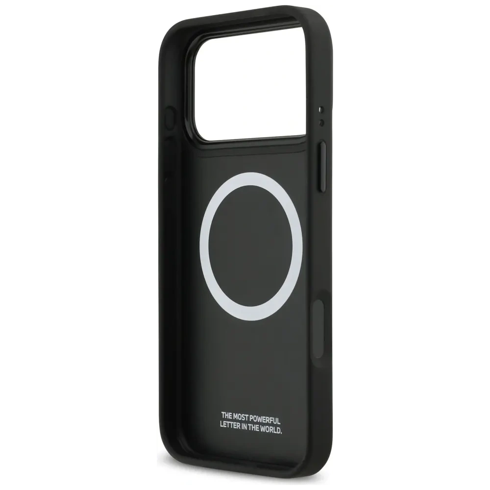 Etui BMW M Tricolor Metal Logo MagSafe do Apple iPhone 17 Pro Max szary