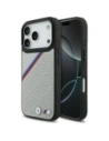 Etui BMW M Tricolor Metal Logo MagSafe do Apple iPhone 17 Pro szary