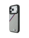 Etui BMW M Tricolor Metal Logo MagSafe do Apple iPhone 17 Pro szary