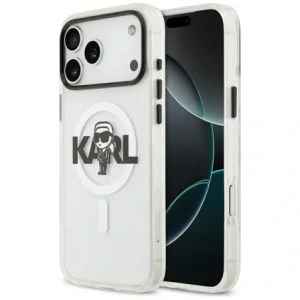 Etui Karl Lagerfeld IML Karl Sketch Logo MagSafe do Apple iPhone 17 Pro Max przezroczysty