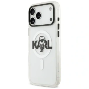 Etui Karl Lagerfeld IML Karl Sketch Logo MagSafe do Apple iPhone 17 Pro Max przezroczysty