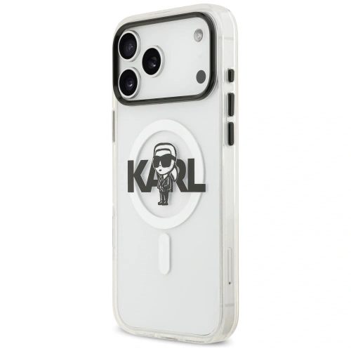 Etui Karl Lagerfeld IML Karl Sketch Logo MagSafe do Apple iPhone 17 Pro Max przezroczysty