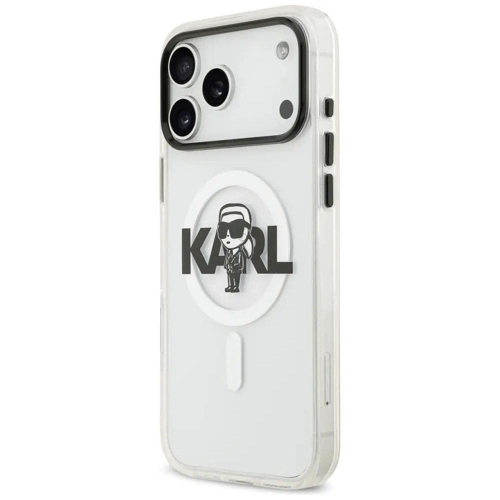 Etui Karl Lagerfeld IML Karl Sketch Logo MagSafe do Apple iPhone 17 Pro Max przezroczysty