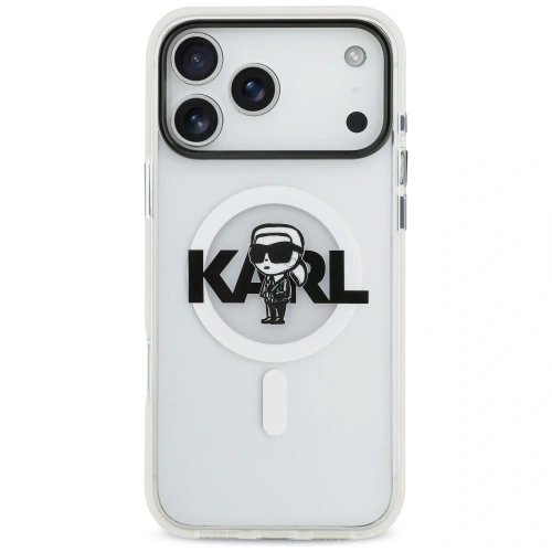 Etui Karl Lagerfeld IML Karl Sketch Logo MagSafe do Apple iPhone 17 Pro Max przezroczysty