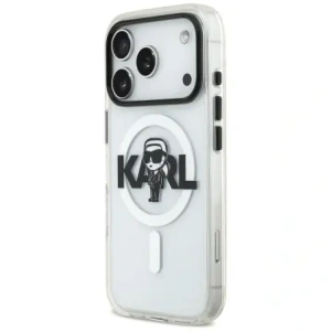 Etui Karl Lagerfeld IML Karl Sketch Logo MagSafe do Apple iPhone 17 Pro przezroczysty