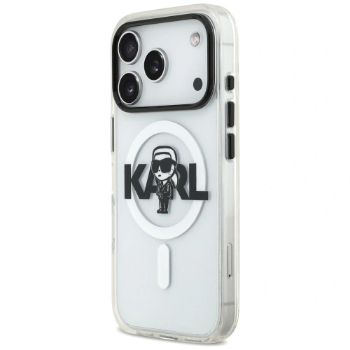 Etui Karl Lagerfeld IML Karl Sketch Logo MagSafe do Apple iPhone 17 Pro przezroczysty