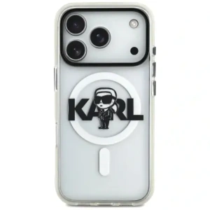 Etui Karl Lagerfeld IML Karl Sketch Logo MagSafe do Apple iPhone 17 Pro przezroczysty