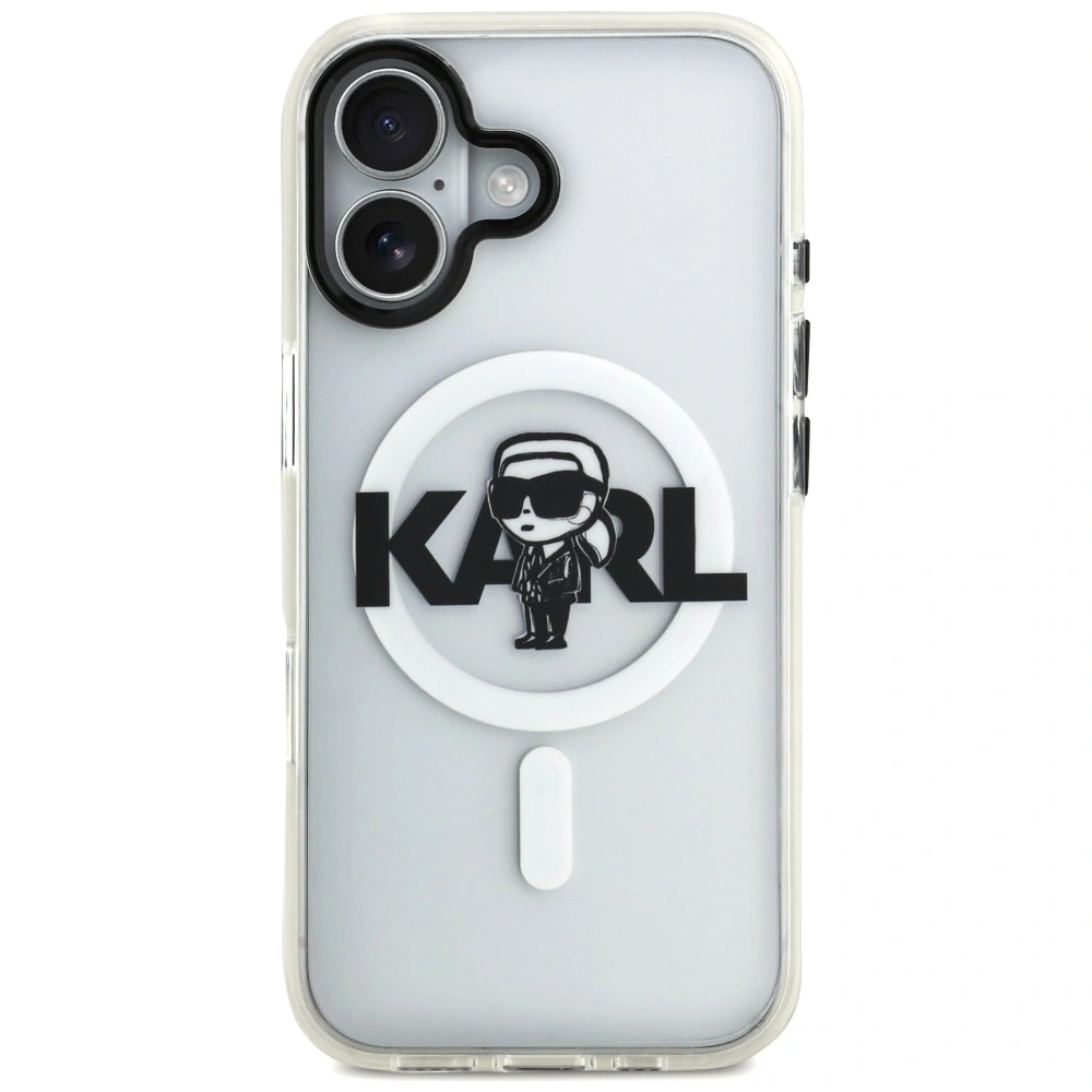 Etui Karl Lagerfeld IML Karl Sketch Logo MagSafe do Apple iPhone 17 przezroczysty