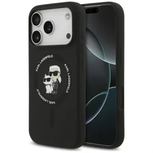 Etui Karl Lagerfeld Silicone Karl&Choupette Ring MagSafe do Apple iPhone 17 Pro Max czarny