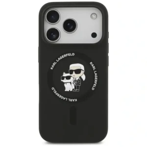 Etui Karl Lagerfeld Silicone Karl&Choupette Ring MagSafe do Apple iPhone 17 Pro Max czarny