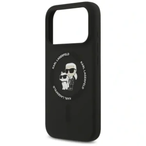 Etui Karl Lagerfeld Silicone Karl&Choupette Ring MagSafe do Apple iPhone 17 Pro Max czarny