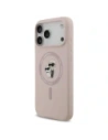 Etui Karl Lagerfeld Silicone Karl&Choupette Ring MagSafe do Apple iPhone 17 Pro Max różowy