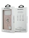 Etui Karl Lagerfeld Silicone Karl&Choupette Ring MagSafe do Apple iPhone 17 Pro Max różowy