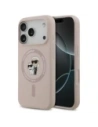 Etui Karl Lagerfeld Silicone Karl&Choupette Ring MagSafe do Apple iPhone 17 Pro różowy