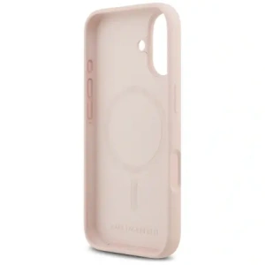 Etui Karl Lagerfeld Silicone Karl&Choupette Ring MagSafe do Apple iPhone 17 różowy