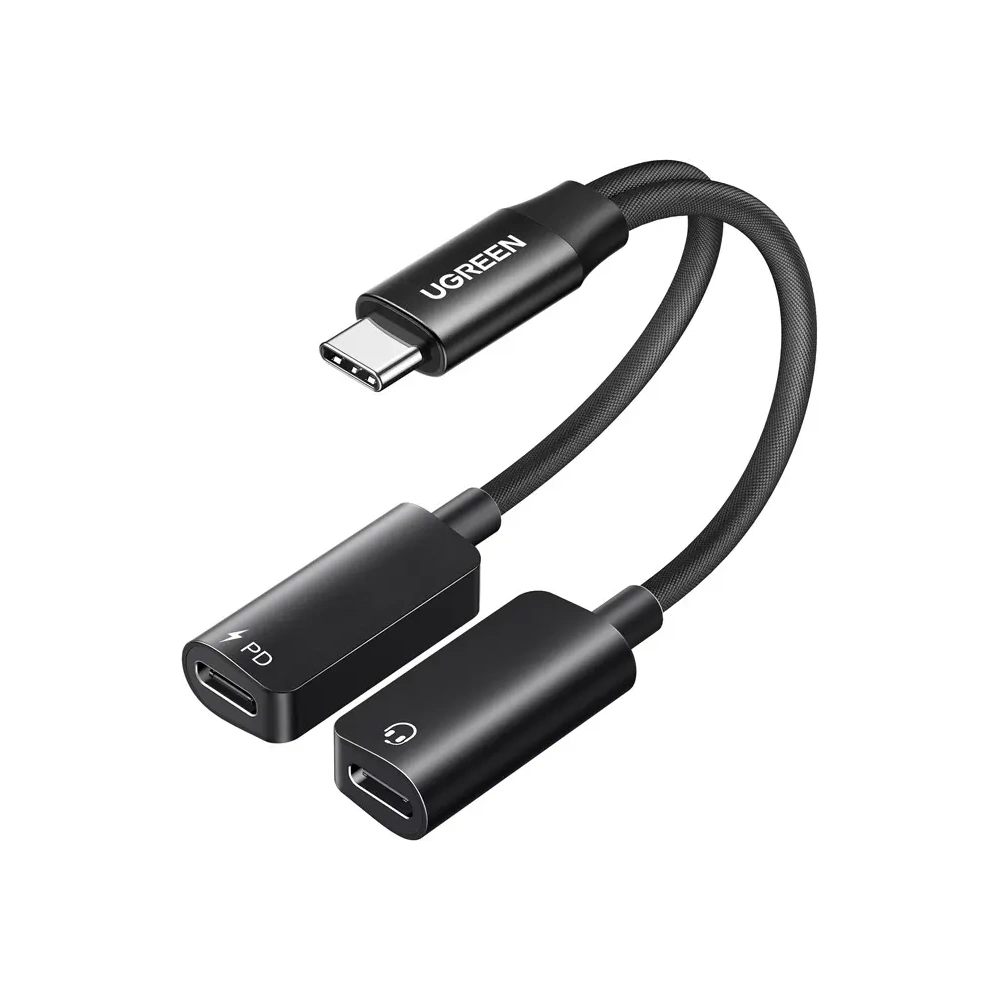 Karta dźwiękowa UGREEN CM821 USB-C / 2x USB-C (czarna)