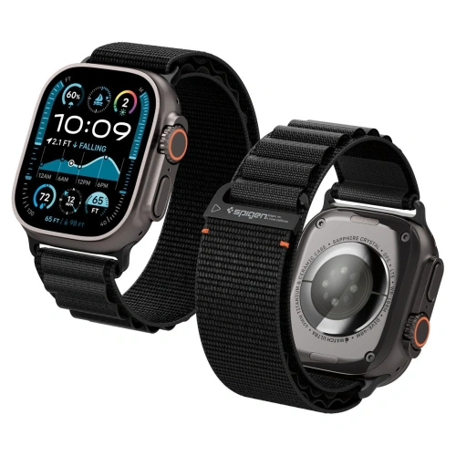Pasek Spigen WBF1 Band do Apple Watch 6/7/8/9/10/SE/Ultra 1/2 44/45/46/49mm Black