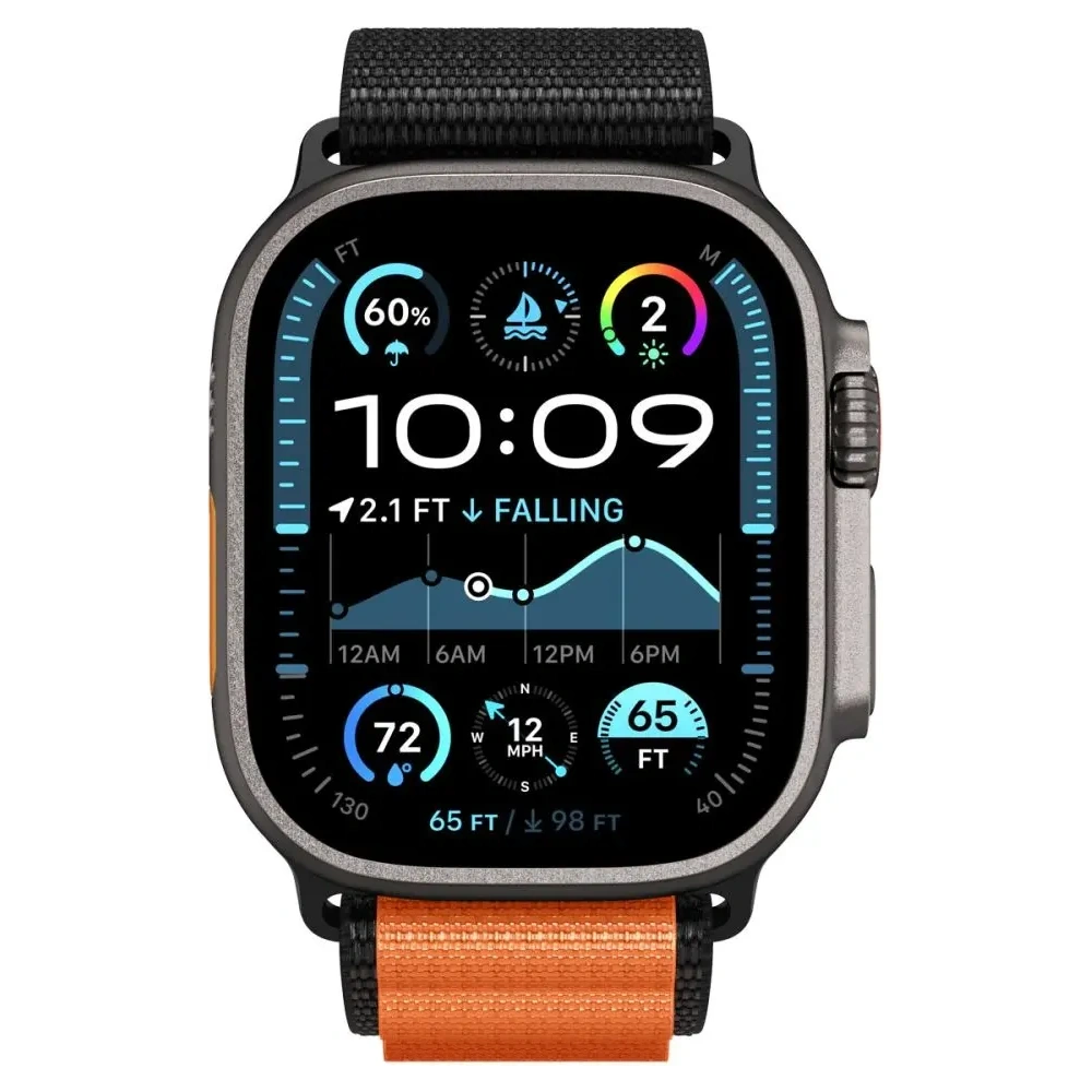 Pasek Spigen WBF1 Band do Apple Watch 6/7/8/9/10/SE/Ultra 1/2 44/45/46/49mm Black/orange