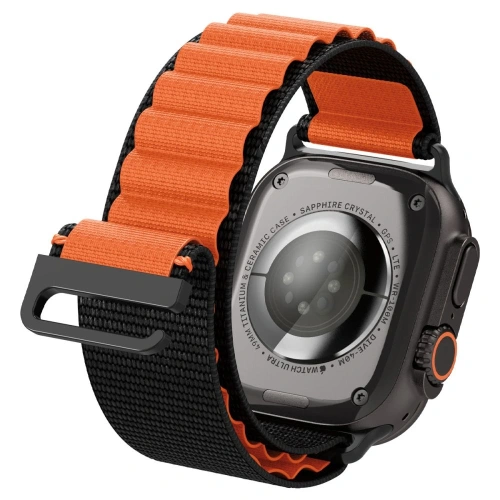 Pasek Spigen WBF1 Band do Apple Watch 6/7/8/9/10/SE/Ultra 1/2 44/45/46/49mm Black/orange