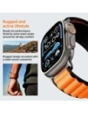 Pasek Spigen WBF1 Band do Apple Watch 6/7/8/9/10/SE/Ultra 1/2 44/45/46/49mm Black/orange